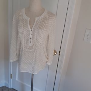 MANGO Basics Textured Button detail Blouse